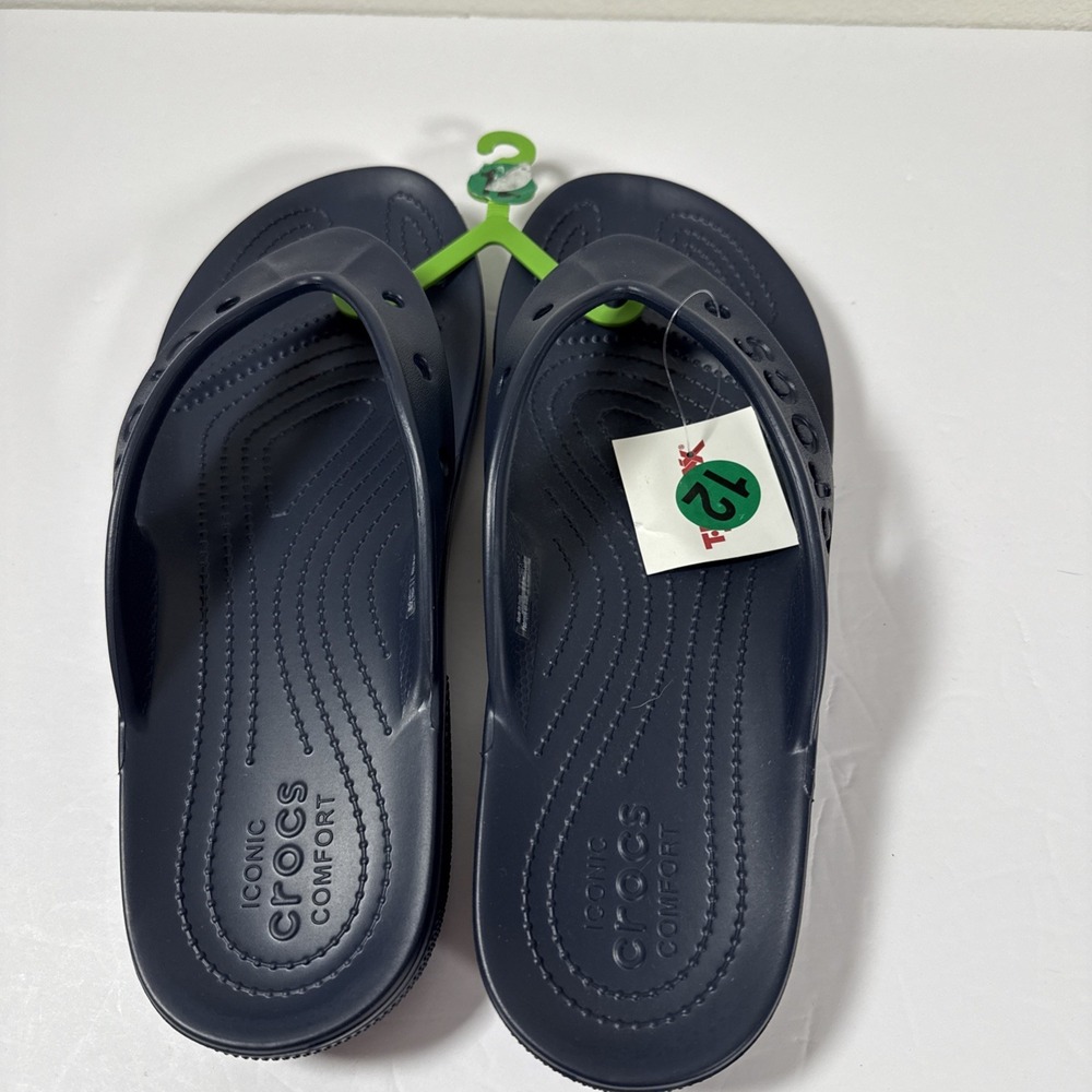 Crocs All Terrain Flip‎ Flops Sandles Blue Unisex Men's 10 Womens 12 NWT